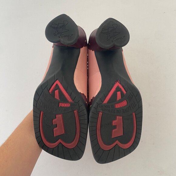 John Fluevog Kristin Heels Shoes Wingtip Brogue - Picture 5 of 10